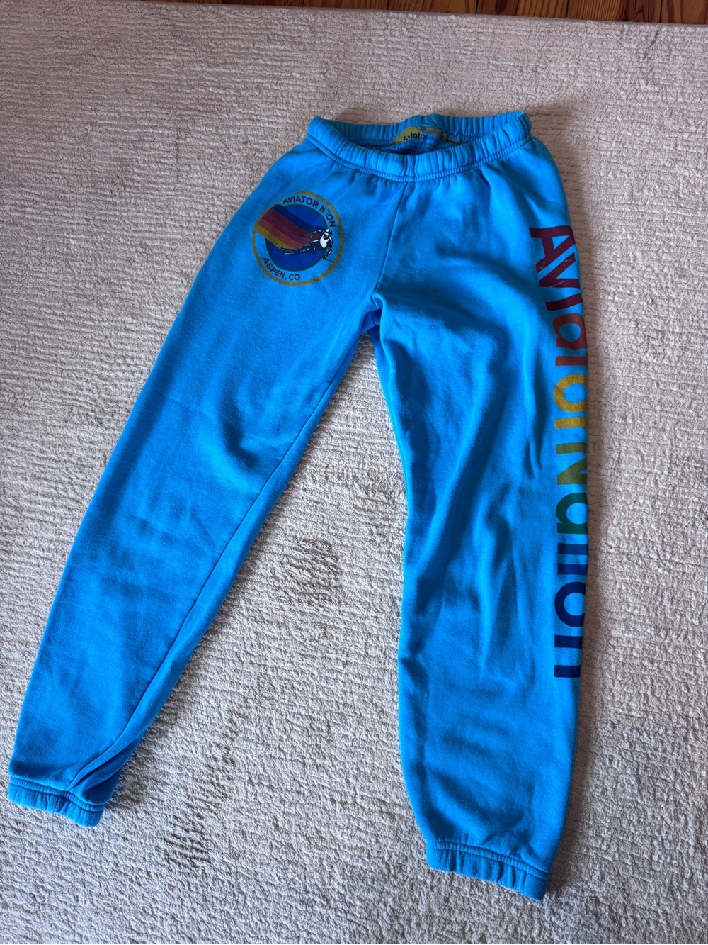 Aviator Nation women’s small Turquoise set pants and sweatshirt - Picture 2 of 5